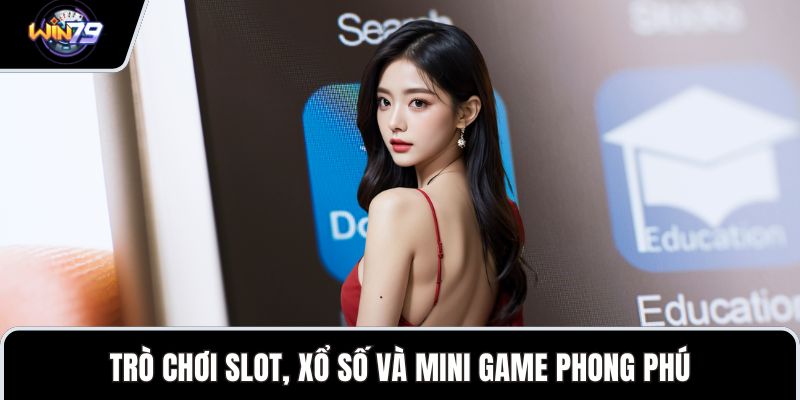 Trò chơi slot, xổ số và mini game phong phú